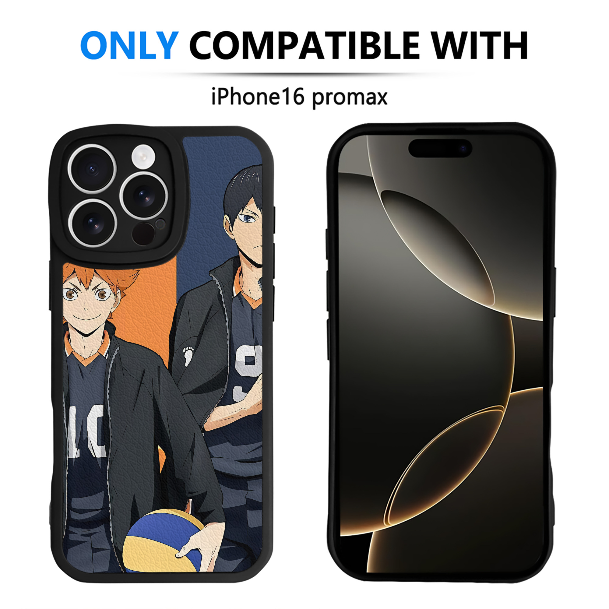 （画像用） ハイキュー!! Haikyu!! 【iPhone 16シリーズ対応】シリコンスマホケース（レザー調） 材質：シリコン